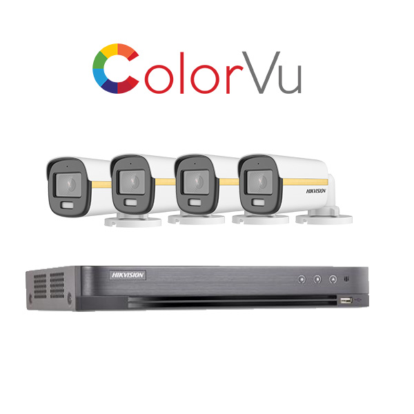 Video komplet TVI 4 kamere 2 MP ColorVu