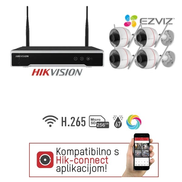 Video komplet 4 MP 4 kamere Ezviz Wi-Fi ColorVu